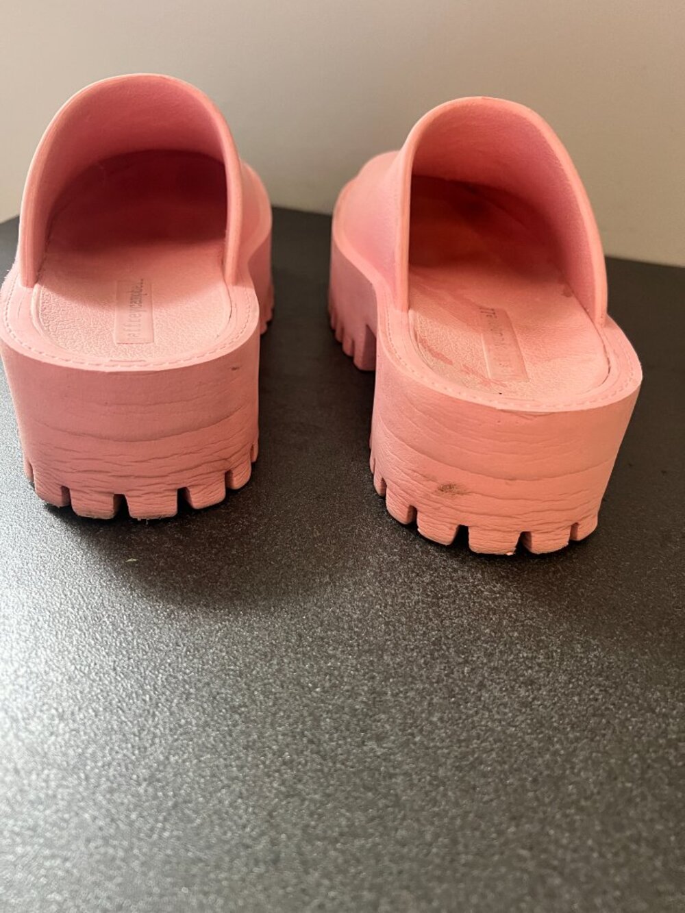 Free People & Jeffrey Campbell Bae Platform Mule — Rubber Slip‑On Clog — PINK 6 - Picture 9 of 10